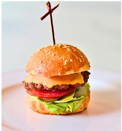 Mini beef burger from the Choijin finger food special set menu.
