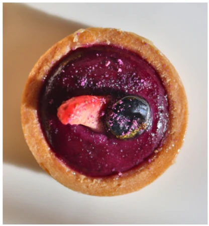 Blueberry tart from the Choijin finger food special set menu.